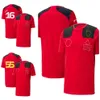 T-shirt de pilote de l'équipe F1, nouvelle saison 2023, vêtements de course rouges, vêtements d'été à manches courtes, vêtements à séchage rapide, personnalisation pour hommes 329u