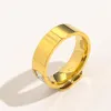 18k Gold Plated Wedding Ring Luxury Brand Designers Letter Circle Fashion Women Love rostfritt stål Diamond Ring Party Jewellery 210h