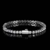 Bracelets de bijoux 3mm 4mm 5mm Chaînes de tennis Design pour femmes Hommes Chaîne hip hop Bracelet en acier titane avec diamant CZ Lover Gold S229N