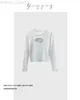 Designer Deisel Women Yimeng23 Knitwear Women's Hollow Out Spicy Girl Fried Street Sho Long Sleeve Top Autumn Pure Lust White Underlay