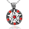 Jewelry necklaces logo pentagonal star with diamonds fashionable men's and women's necklaces