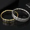 Link chain ed pulseira magnética de aço inoxidável para mulheres cura pulseira equilíbrio saúde homens cuidados jóias297k