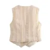 Summer Breeze Womens Apricot Jacquard Vest