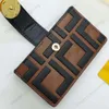 Designer's new card bag short walletcoin purse high-quality leather card protective sleeve buckle large capacity credit card clip bag Key bag