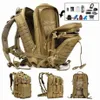 50l Mochila táctica militar al aire libre de gran capacidad impermeable viaje senderismo ejército caza mochila hombres camping 3p bolsas T220801231a