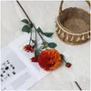 Dekoracyjne kwiaty wieńce umaca Dahlia Branch Daisy Ball Flower Dinning Table Display Flores Silk Home Wedding Decoration Arti Otyoa