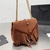 High quality Designer Bag Shoulder bag Woman cross body bag Fashion handbag classic tassel design suede material chain hand crossbody shoulder bag