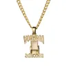 Ny Death Row Pendant Hip Hop Tupac Zircon Necklace Fashion Accessories for Men and Wome303d