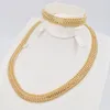 Bröllop smycken set vintage afrikanska pärlpärlor uttalande halsband örhängen armband ring kvinnor festtillbehör 230909