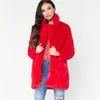 Women's Fur Faux Fur European American fashion elegant women long loose wool soft rabbit hair faux fur coat 3XL 4XL white pink yellow black red 230908