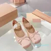 Nuevos zapatos de ballet para mujer, mocasines cómodos y de ocio con lazo de satén, zapatos planos de baile para mujer y niña, zapatos Mary Jane elásticos para vacaciones