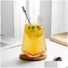 Vinglas 550 ml Clear Geometric Beer Glass Prismatic Cup Glasre Tumbler For Juice Cocktail Whisky Bourbon Tonic Drop Delivery Home DHCVR