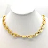 Halsband 10mm guldfylld super cool mäns kedja 24k kubansk länk Miami ring282e