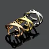 Fashion gold designer ring charm bangle for mens Women Party Wedding Lovers gift engagement jewyelry for Bride with box214u