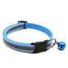 Hundhalsar Leases Breakaway Cat Collar med klockor Reflektivt nylon justerbart husdjur för katter eller små hundar 12 färger släpp HomeForavor Otorp