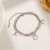 Design Brand Bracelet Letter Women Letters Stud Earring Gold Plated Stainless Steel Wristband Link Chain Bangles Jewerlry Accessories Fashion Gift