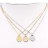 Hot selling stainless steel heart-shaped necklace, short necklace for women, 18k gold titanium steel single heart necklace