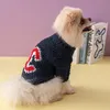 Qualidade cão vestuário designer roupas para cães inverno quente animal de estimação camisola gola alta malha casaco grosso gatos filhote de cachorro roupas2821