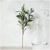 Decorative Flowers Wreaths Green Artificial Olive Branch Simation Plant Leaf Home Wedding Decoration Fake Flower Christmas Drop De Otypo