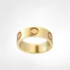 Love Screw Ring Mens Rings Classic Luxury Designer Jewelry Women Titanium Steel Gold-Plated Gold Silver Rose Fade Never Fade Lovers Cou2508
