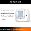 Altre forniture per gatti PETKIT Lettiera WC automatica Aspirazione magnetica Tenda per porta antipolvere per ridurre la sabbia per PURA MAX Sandbox280z