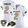 2023 NCAA Colorado Buffaloes maglie da calcio 2 Shedeur Sanders 12 Travis Hunter College personalizzato cucito nero bianco oro uomo donna gioventù taglia S-6XL