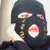 Fietsen Caps Maskers Winter Volledige Gezicht Cover Goud Geld Borduren Ski Masker Hoeden Voor Vrouwen Mannen 3 Gaten Bivakmuts leger Tactische CS War236r