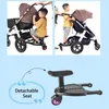 Barnvagnsdelar tillbehör mode barn pedal adapter andra barn extra trailer skoter hitchhiker barn stående platta med säte 230909