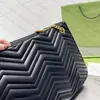 Bolsas de grife de designer bolsas de bolsa de ombro bolsas de couro preto calfsina de pele preta damas grandes designers de gabinete de gabinete com zípeira