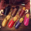 Slippers First layer cowhide slippers women and men winter indoor warm lovers thick wool anti-skid leather slippers cotton slippers women 230908