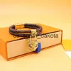 Bracelet en cuir de créateur de chaîne pour hommes femmes marque bijoux de luxe bracelets de verrouillage en or hommes pendentif tigre femme 17 cm 19 cm 21 cm x0909