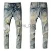 Jeans da uomo Nuovi Jeans da uomo Foro Blu chiaro Grigio scuro Italia moda Uomo Pantaloni lunghi Pantaloni Streetwear denim Skinny Slim Bikers Jean per D2 Alta qualità ### x0911