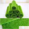 Autres fournitures de fête d'événement 1pcs 15cm / 30cm de prairie artificielle Simation mousse pelouse gazon faux tapis d'herbe verte tapis bricolage micro terres ot4pd