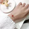 Bracelet en forme de coeur rouge, bracelets à breloques, joli bracelet, qualité supérieure, 284e
