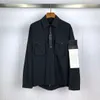 Island Ghost Jacket Series Compass Emblem 자수 코트 바람 방전 셔츠 남자와 여자 버튼 스톤