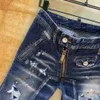 Męskie dżinsy męskie dżinsy męskie designer luksurys dżinsy czarne białe para sprzedawana w trudnej sytuacji biznesowej street strear man man spodni Slim-Let Fit Ripped Hole x0911