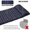 Tampons extérieurs Matelas gonflable avec oreiller Ultralight épaissis tampon de couchage épissage intégré le coussin d'air de pompe de voyage lit de camping 230909