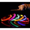 犬の襟のリーシュペットカラーLEDフラッシュキャット懐中電灯ディボアメリカハスキーテディラージS M L XLエミッティングドロップデリバリーホームガーOTKBX