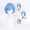 Parrucche cosplay Parrucca anime cosplay Vita in un mondo diverso da Zero Rem Halloween Fancy Dress Up Party Donna Ram Costume Puntelli Capelli sintetici 230908