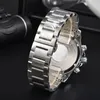 Top Watches Luxury Fashion All Dials Working Mens Full Steel Band Quartz Movement Clock Gold Silver Leisure Wrist Watch