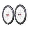 Roues de vélo de route en carbone EVO 60 mm de profondeur 25 mm de largeur paire de roues tubulaires à pneu entièrement en carbone avec moyeux Straight Pull personnalisable LOGO221f