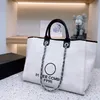 Projektantki torebki kobiety luksusowe torebki torba plażowa najwyższa jakość HH moda torebka na dzianie ramię duża torba z łańcuchem na płótnie w torbie na zakupy online 70% sprzedaż