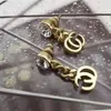 Fashion Pearl Diamond Charm Earrings aretes for women party wedding engagement lovers gift jewelry261b