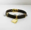 Ketting 2023 nieuwe vintage dubbellaagse lederen armband Bracd klassieke luxe klaver armband voor mannen en vrouwen hoge kwaliteit charme armband designer sieraden x0909