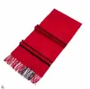 Kvinnor Sacrf Classic Cashmere Plaid Scarfs Luxury Designer Winter Fashion Mens Scarves Thick Shawl Soft Color Tassel Pashmina With Box