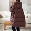 Women's Jackets Lagabogy 2023 Winter Women 90 White Duck Down Jacket Casual Loose Over Size Warm Parka Female Drawstring Hooded Puffer Coat 230908