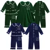 Clothing Sets Toddler Baby Boys Girls Velvet Christmas Pajamas Set Kids Winter Holiday Suit Add Your Text Name Sleepwear Customized 230909