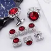 Boutons de manchette HAWSON boutons de manchette et clous ensemble cristal pour hommes chemise de smoking accessoires de fête de mariage affaires 230908