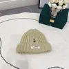 Trendy Unisex Beanies Casual Ch Soft Jacquard Beanie with Metal Plate Decorated
