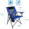 Camp Furniture Maldives Blue Recycled Repreve Fabric Adult Dual Lock Portable Camping Chair HKD230909